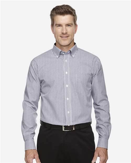 Crown Collection® Banker Stripe Woven Dress Shirt | USA Decoration