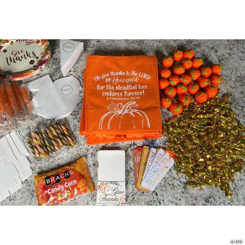 11 3/4" x 12 1/2" Large Nonwoven Religious Fall Harvest Tote Bags - 12 Pc.