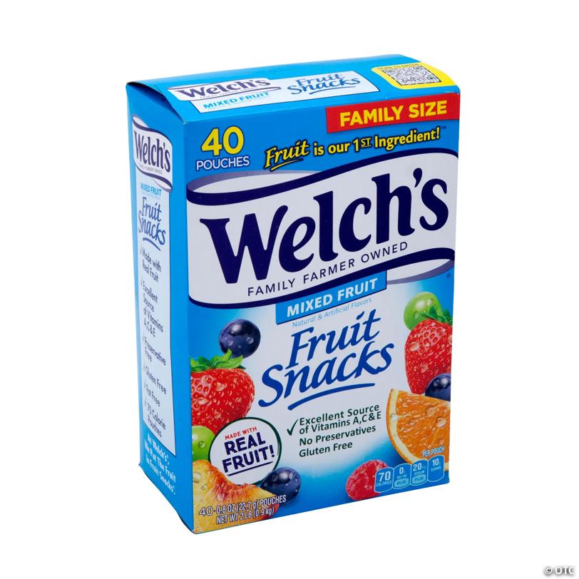 11 oz. Welch’s Fruit Snacks Fruit Shapes & Flavors - 40 Pc.