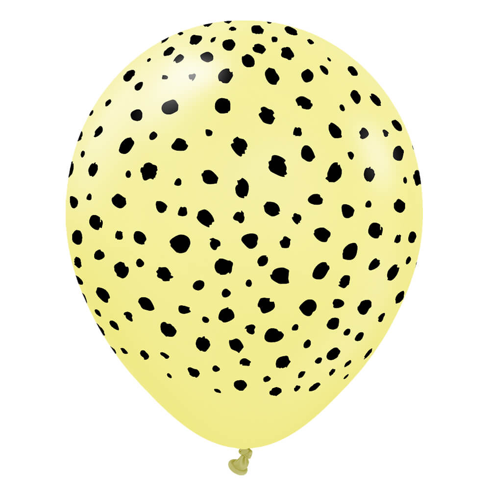 Latex Balloons Safari Cheetah Macaron Yellow