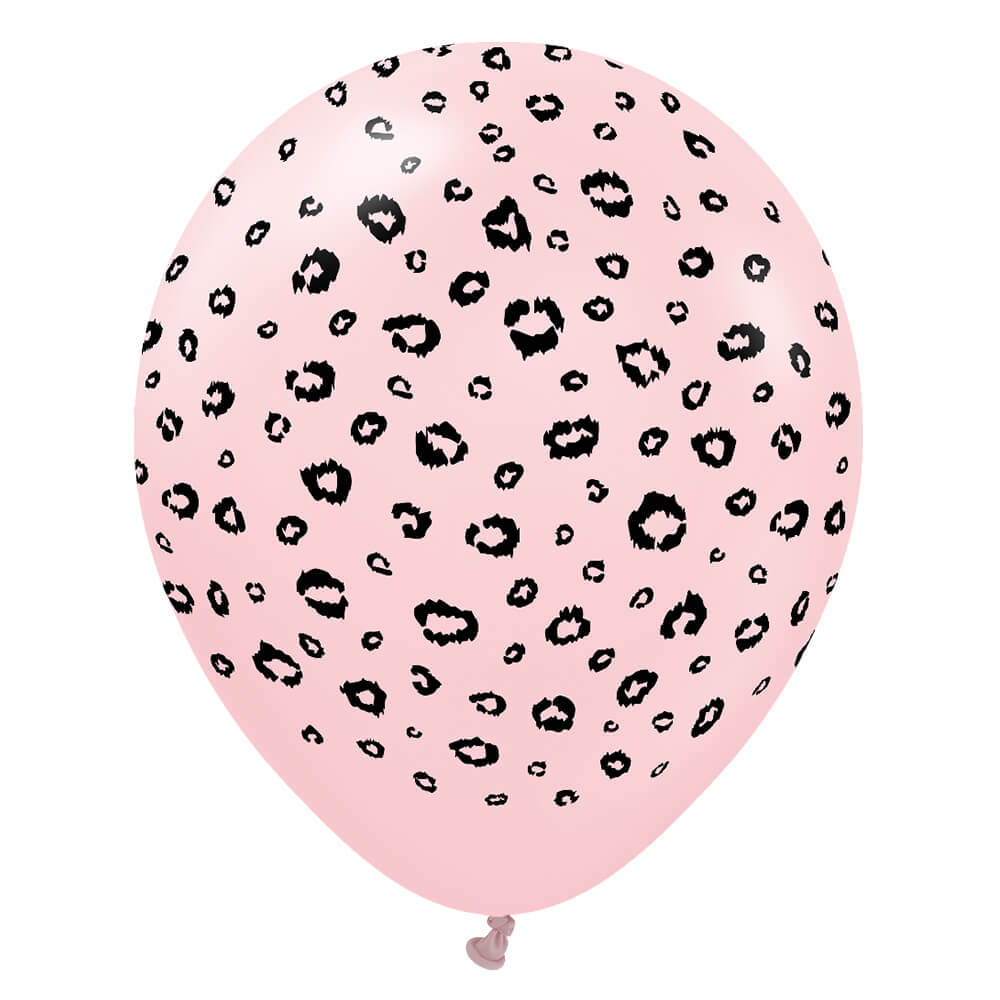 Latex Balloons Safari Leopard Macaron Pink