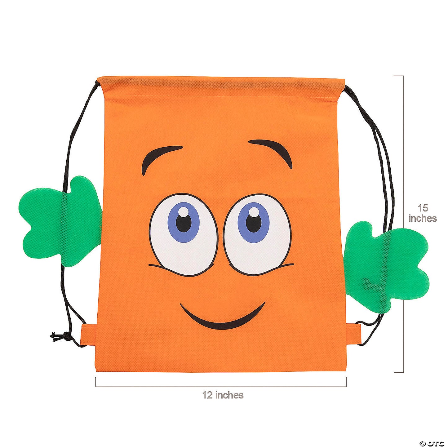 12" x 15" Medium Spookley the Square Pumpkin™ Nonwoven Drawstring Bags - 12 Pc. | USA Decoration®