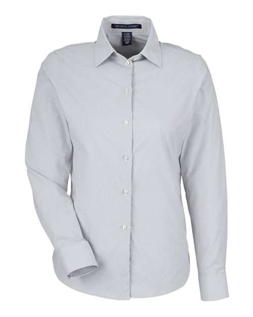 Women's CrownLux Performance® Microstripe Dress Shirt | USA Decoration