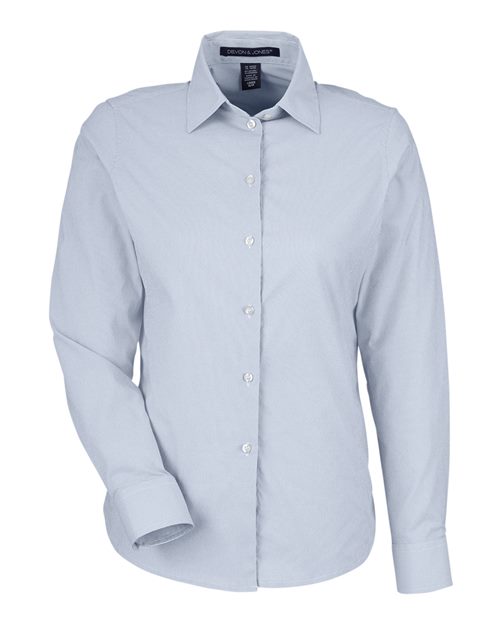 Women's CrownLux Performance® Microstripe Dress Shirt | USA Decoration
