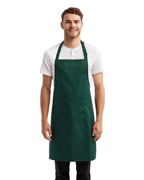 Recycled Bib Apron with Pocket | USA Decoration