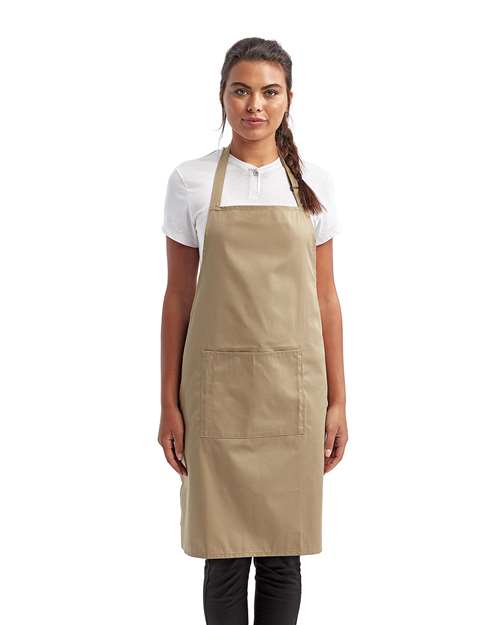 Recycled Bib Apron with Pocket | USA Decoration