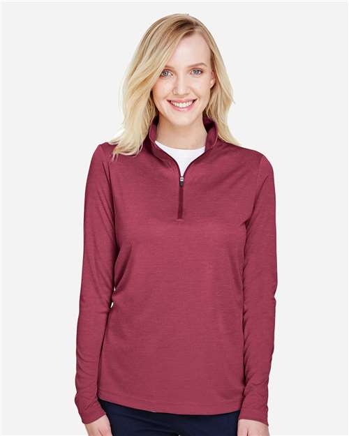 Women's Zone Sonic Heather Performance Quarter-Zip Pullover | USA Decoration
