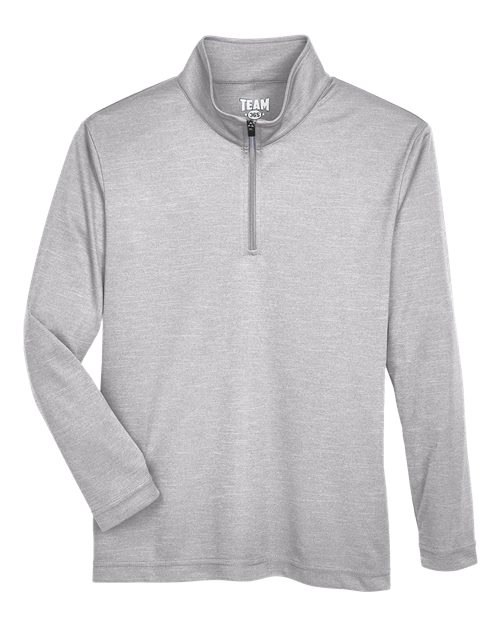 Youth Zone Sonic Heather Performance Quarter-Zip Pullolver | USA Decoration