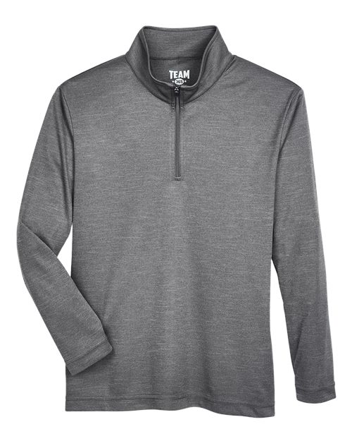 Youth Zone Sonic Heather Performance Quarter-Zip Pullolver | USA Decoration