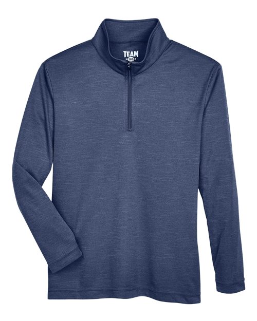 Youth Zone Sonic Heather Performance Quarter-Zip Pullolver | USA Decoration