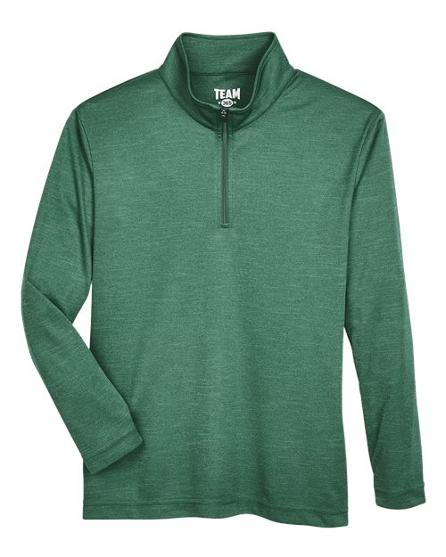 Youth Zone Sonic Heather Performance Quarter-Zip Pullolver | USA Decoration