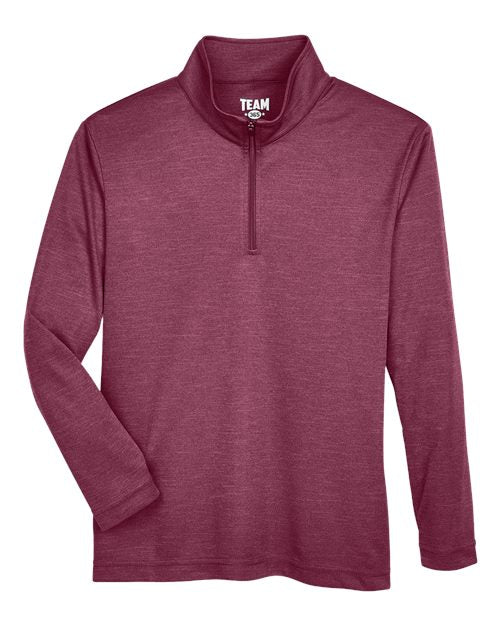 Youth Zone Sonic Heather Performance Quarter-Zip Pullolver | USA Decoration