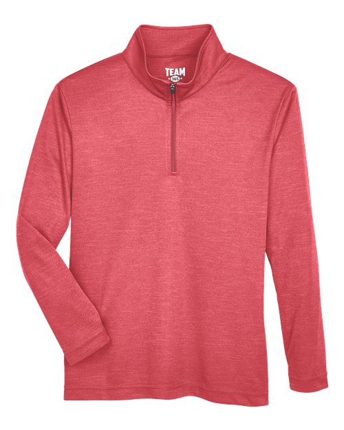 Youth Zone Sonic Heather Performance Quarter-Zip Pullolver | USA Decoration