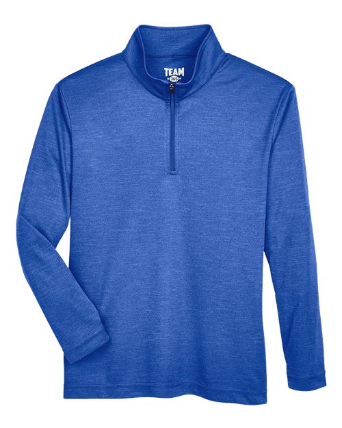 Youth Zone Sonic Heather Performance Quarter-Zip Pullolver | USA Decoration