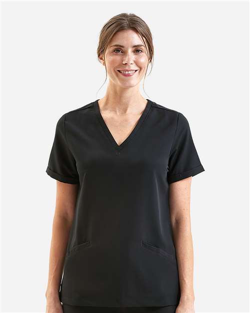 Women's Invincible V-Neck Stretch Scrub Top | USA Decoration