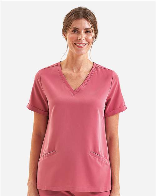 Women's Invincible V-Neck Stretch Scrub Top | USA Decoration