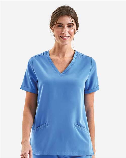 Women's Invincible V-Neck Stretch Scrub Top | USA Decoration