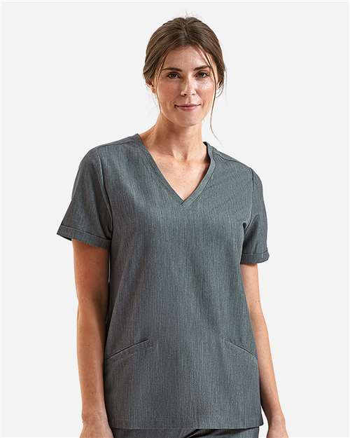 Women's Invincible V-Neck Stretch Scrub Top | USA Decoration