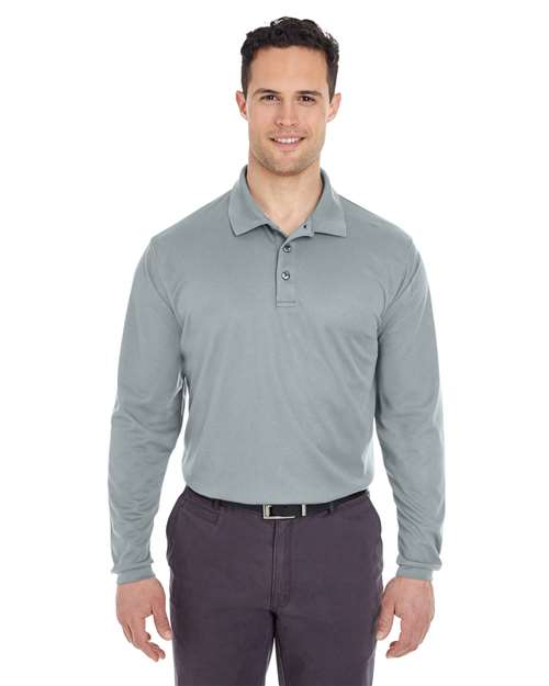 Cool & Dry Long Sleeve Mesh Piqué Polo | USA Decoration
