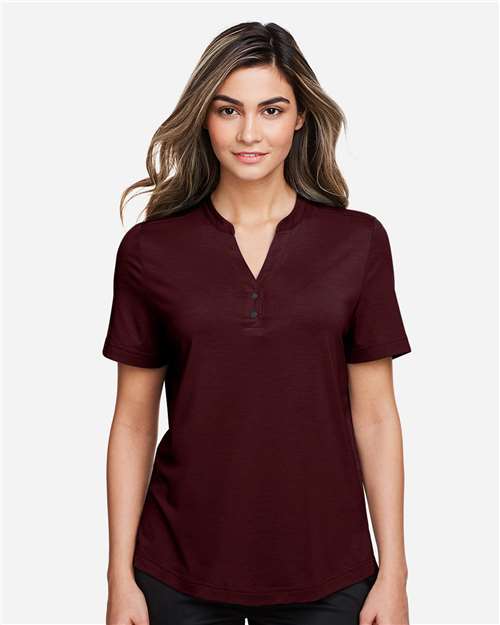 Women's JAQ Snap-Up Stretch Performance Polo | USA Decoration