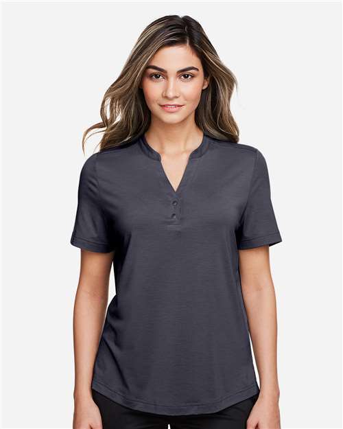 Women's JAQ Snap-Up Stretch Performance Polo | USA Decoration
