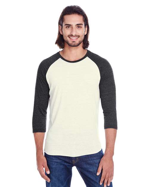Triblend Three-Quarter Sleeve Raglan T-Shirt | USA Decoration