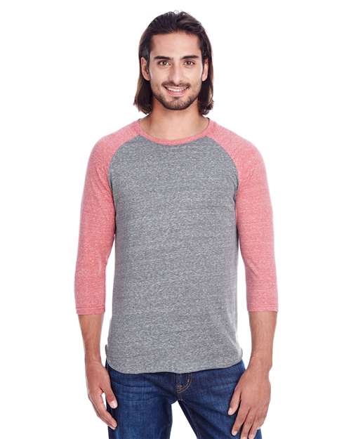 Triblend Three-Quarter Sleeve Raglan T-Shirt | USA Decoration