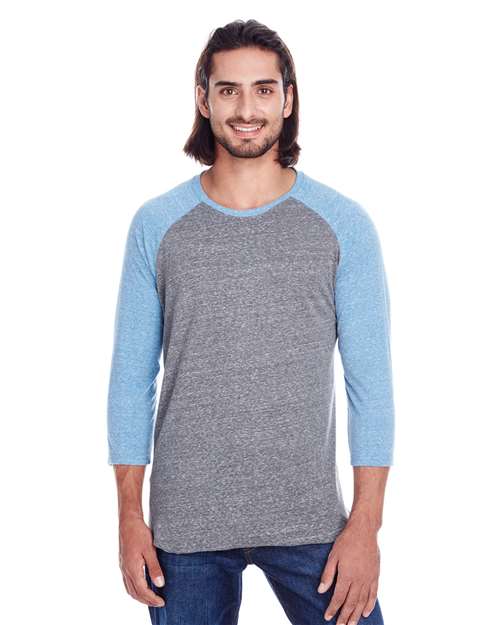Triblend Three-Quarter Sleeve Raglan T-Shirt | USA Decoration