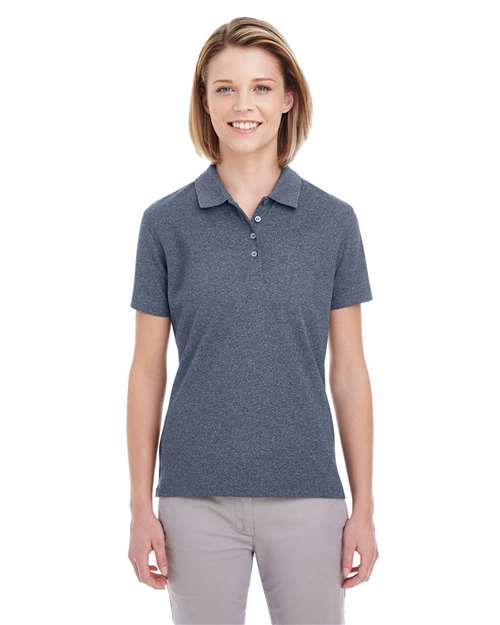 Women's Heathered Pique Polo | USA Decoration