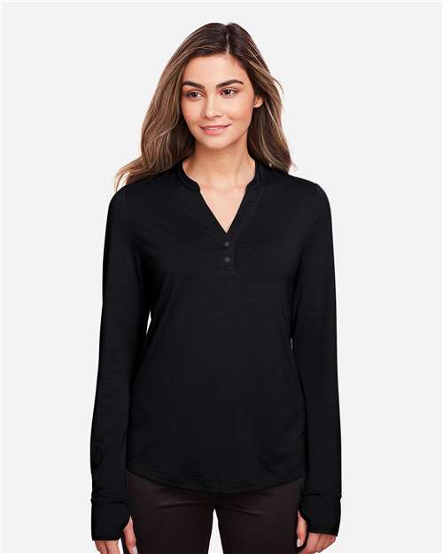 Women's JAQ Snap-Up Stretch Performance Pullover | USA Decoration