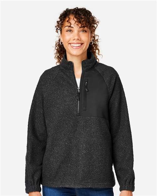 Women's Aura Sweater Fleece Quarter-Zip Pullover | USA Decoration