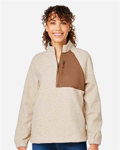 Women's Aura Sweater Fleece Quarter-Zip Pullover | USA Decoration