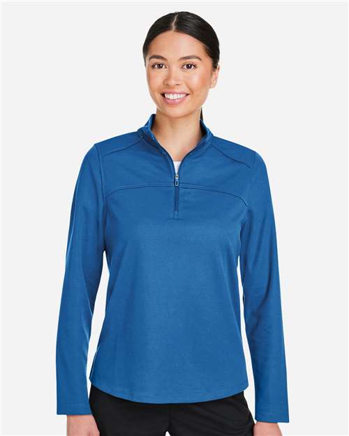 Women's Express Tech Performance Pique Quarter-Zip Pullover | USA Decoration