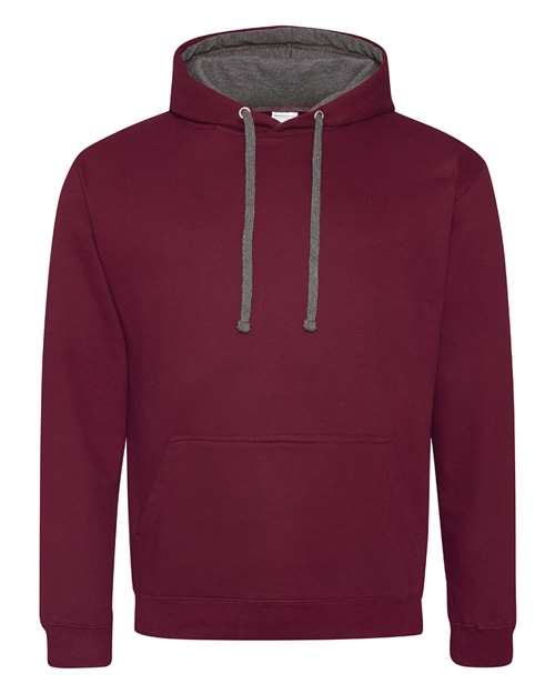 Midweight Varsity Contrast Hooded Sweatshirt | USA Decoration