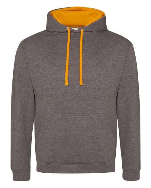 Midweight Varsity Contrast Hooded Sweatshirt | USA Decoration