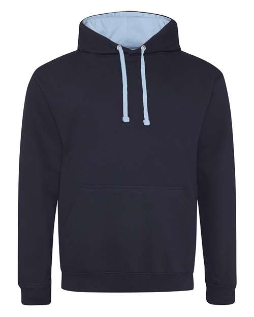 Midweight Varsity Contrast Hooded Sweatshirt | USA Decoration