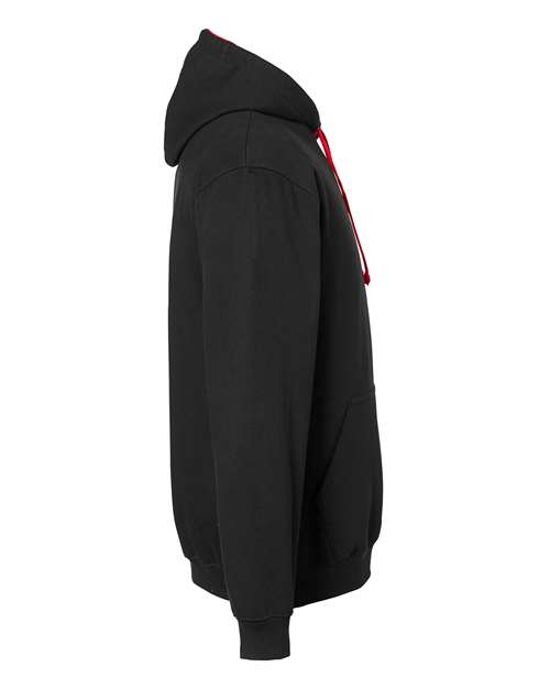 Midweight Varsity Contrast Hooded Sweatshirt | USA Decoration