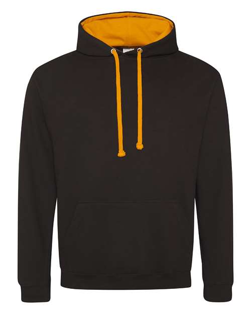 Midweight Varsity Contrast Hooded Sweatshirt | USA Decoration