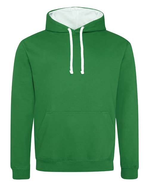 Midweight Varsity Contrast Hooded Sweatshirt | USA Decoration