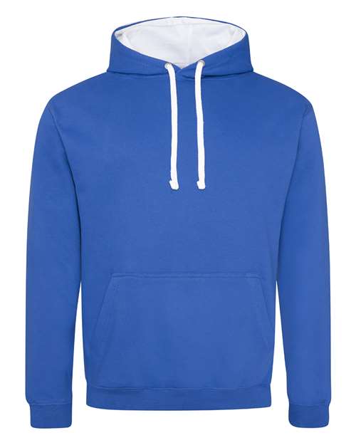 Midweight Varsity Contrast Hooded Sweatshirt | USA Decoration