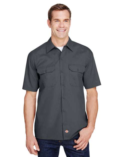 FLEX Short-Sleeve Twill Work Shirt | USA Decoration