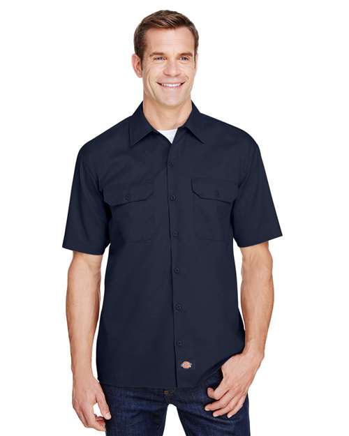 FLEX Short-Sleeve Twill Work Shirt | USA Decoration