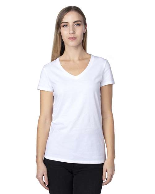 Women's Ultimate CVC V-Neck T-Shirt | USA Decoration