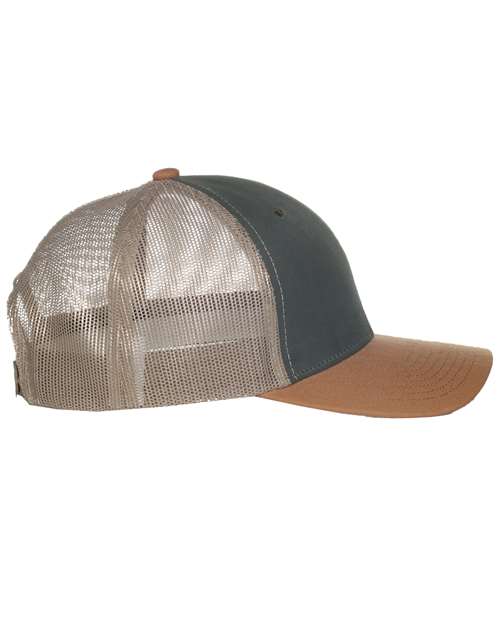 Tri-Color Mesh Back Trucker Cap | USA Decoration