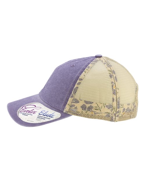 Women's Washed Mesh-Back Cap | USA Decoration