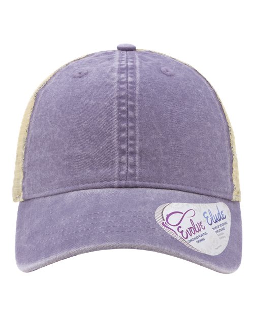 Women's Washed Mesh-Back Cap | USA Decoration