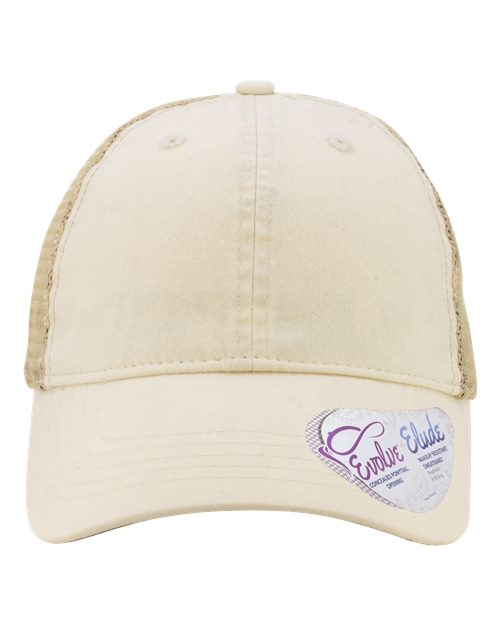 Women's Washed Mesh-Back Cap | USA Decoration