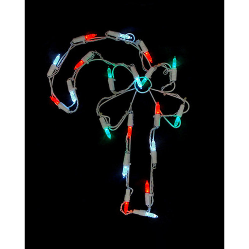 12" Battery Operated LED Candy Cane Christmas Window Silhouette Decoration
