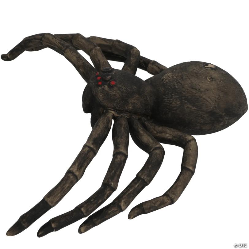 12" Black Latex Tarantula Spider Halloween Decoration