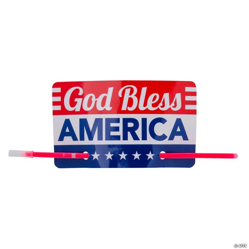 12 Pc. 8" Religious Patriotic Glow Stick Bracelets with Card for 12